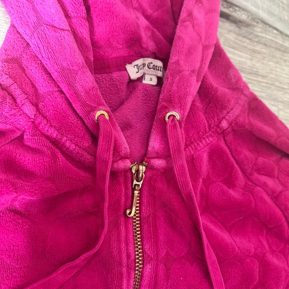 Juicy couture heart print set 2 piece tracksuit sweater jogger pants deadstock - Picture 5 of 13